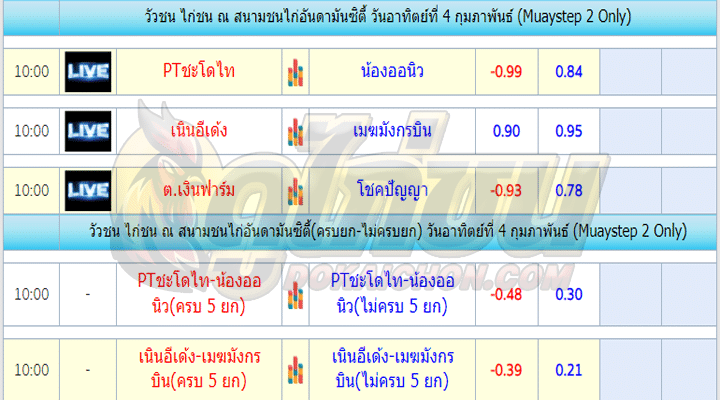 โปรแกรมไก่ชน4-2-67