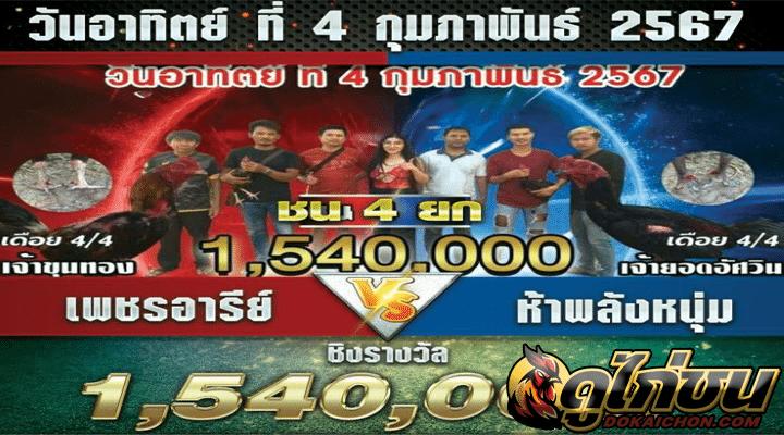 สรุปผลไก่ชน4-2-67