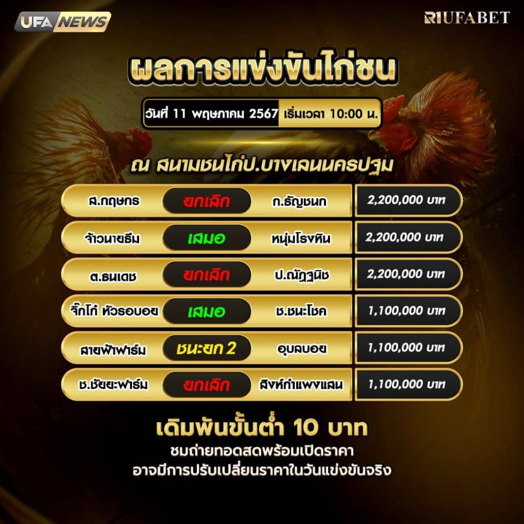 ผลไก่ชน11-5-67