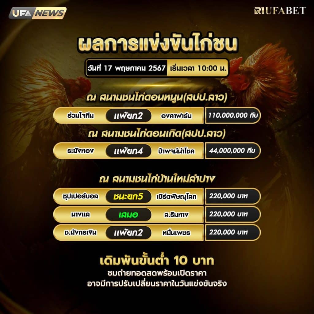 ผลไก่ชน17-5-67