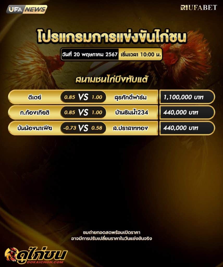 โปรแกรมไก่ชน20-5-67