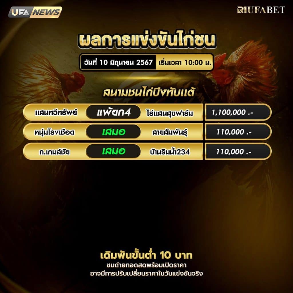 ผลไก่ชน10-6-67