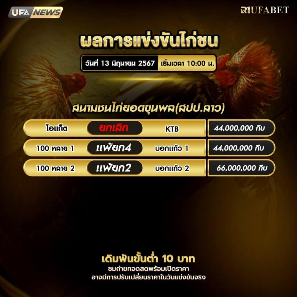 ผลไก่ชน13-6-67