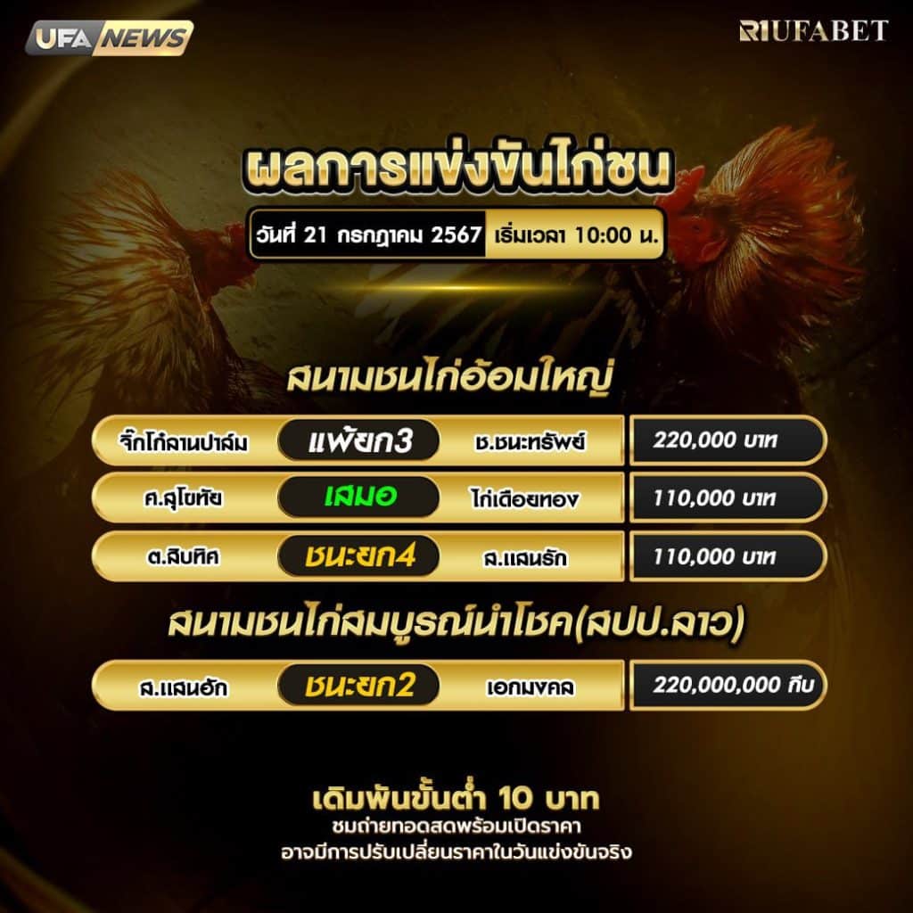 ผลไก่ชน21-7-67