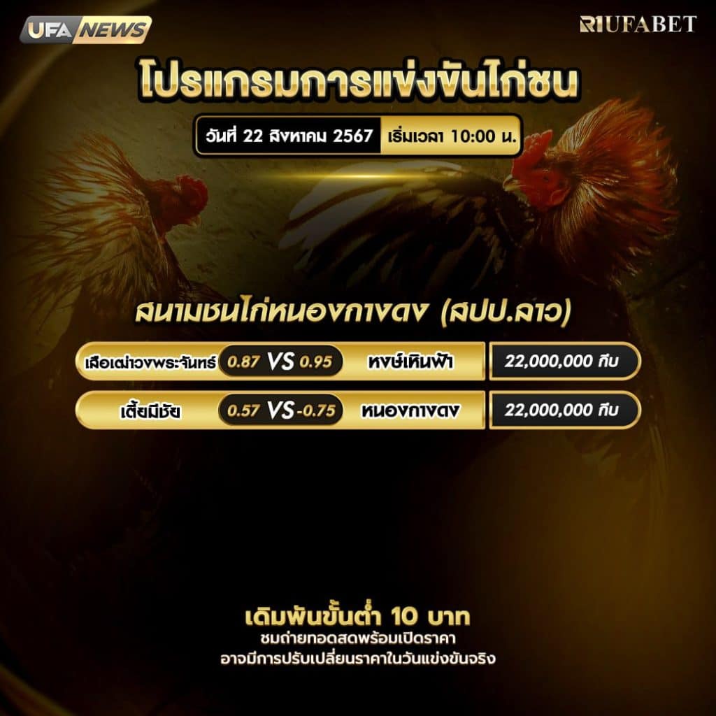 โปรแกรมไก่ชน22-8-67