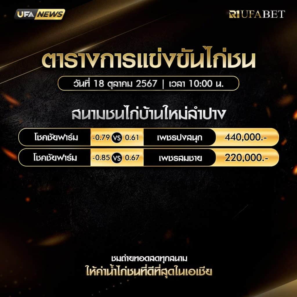 ตารางไก่ชน18-10-67