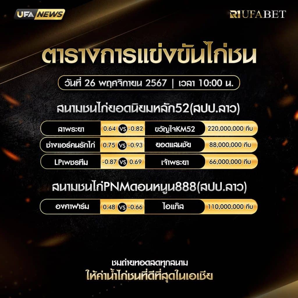 ตารางไก่ชน26-11-67