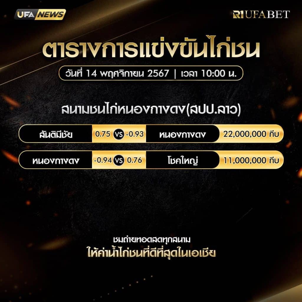 ตารางไก่ชน14-11-67