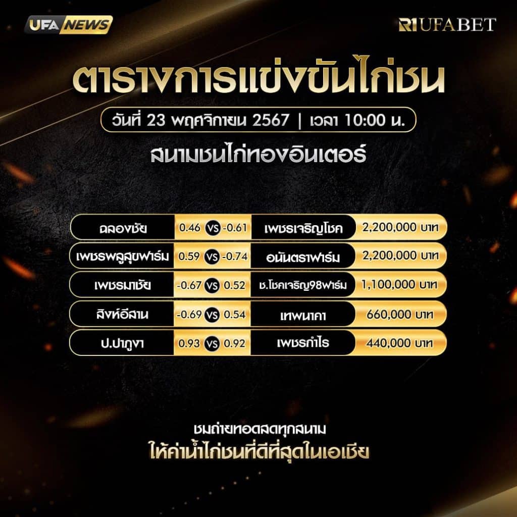 ตารางไก่ชน23-11-67