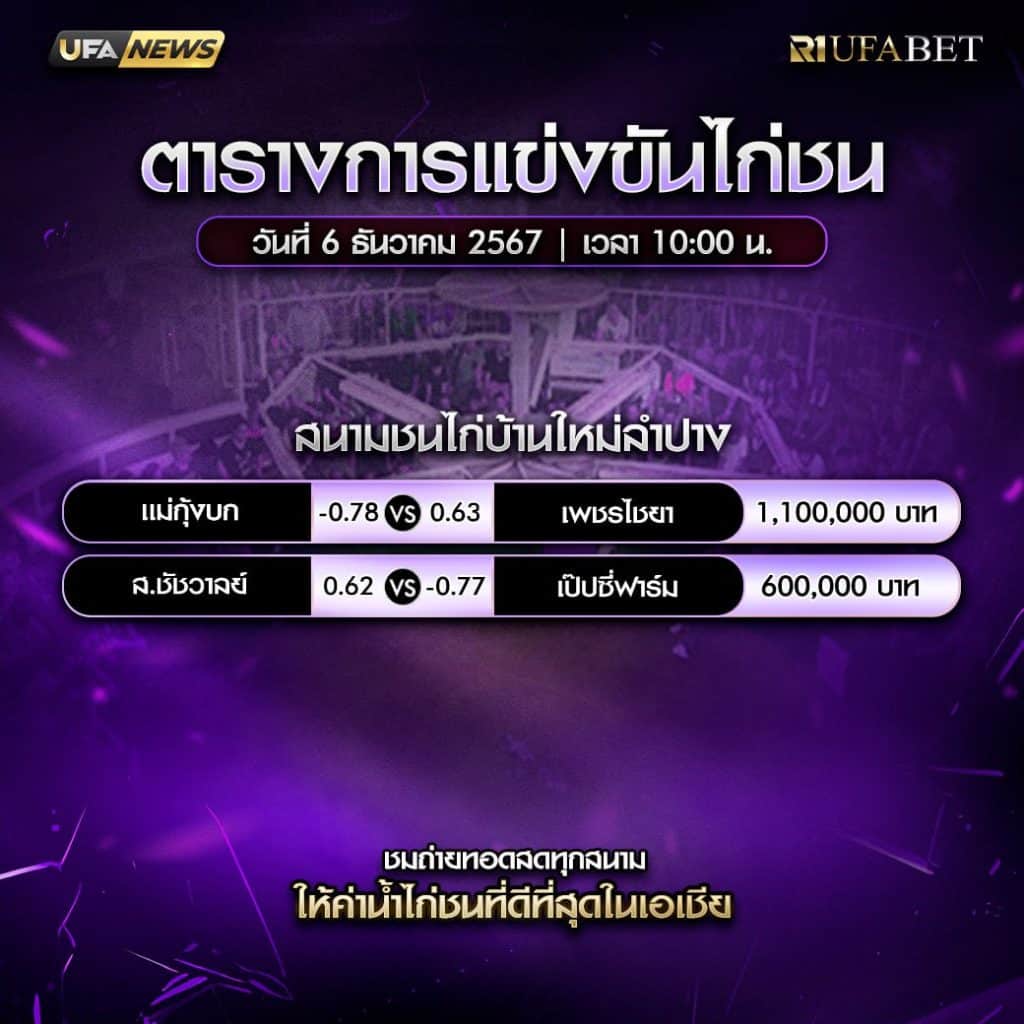 ตารางไก่ชน6-12-67